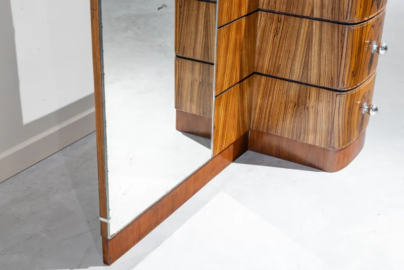 Pamono Art Deco Dressing Table in Zebrawood, 1925> Dressing Tables