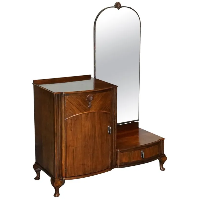 Pamono Art Deco Dressing Table with Mirror from C.W.S Cabinet Works, 1930s