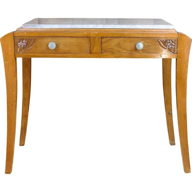 Pamono Art Deco Dressing Table with Marble Tray, 1940s> Dressing Tables