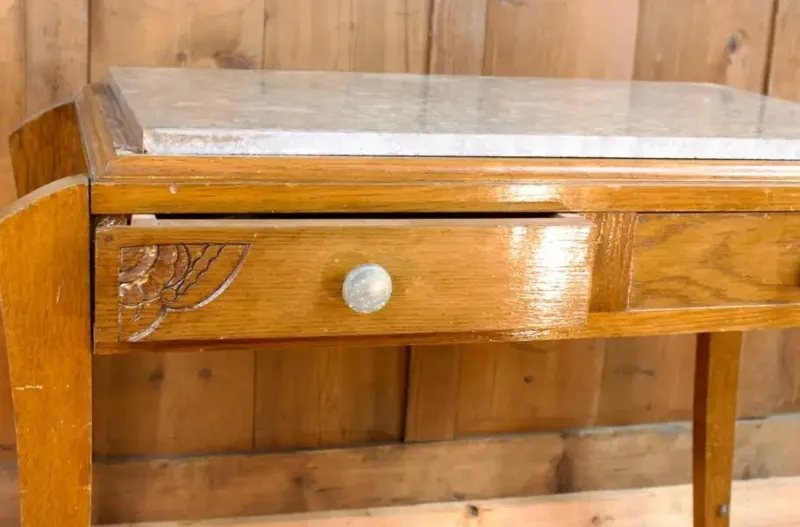 Pamono Art Deco Dressing Table with Marble Tray, 1940s> Dressing Tables