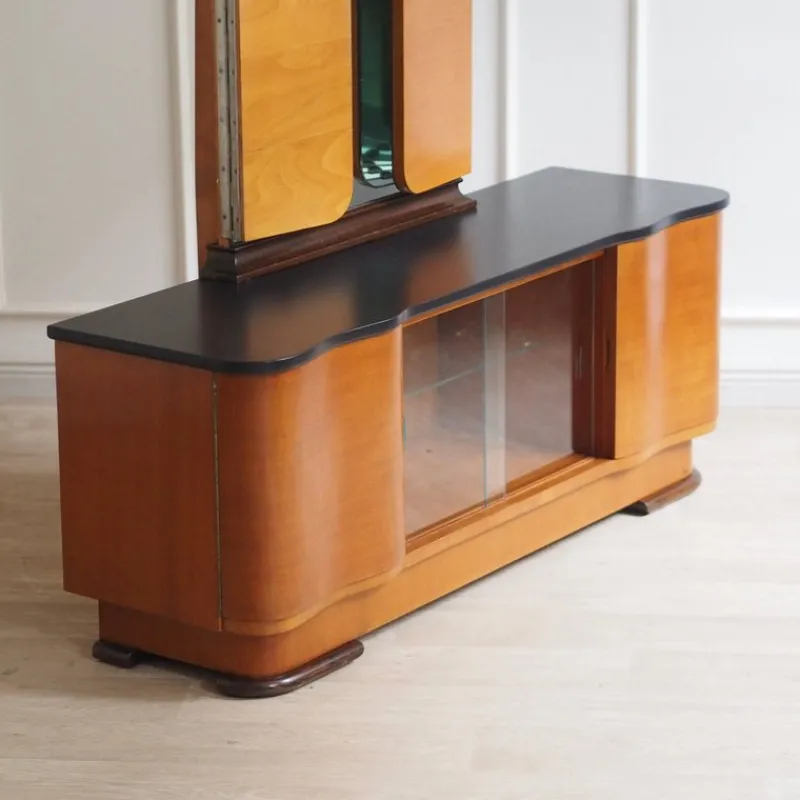 Pamono Art Deco Dressing Table with Mirror, 1940s> Dressing Tables