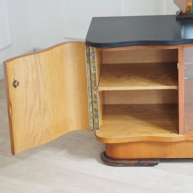 Pamono Art Deco Dressing Table with Mirror, 1940s> Dressing Tables