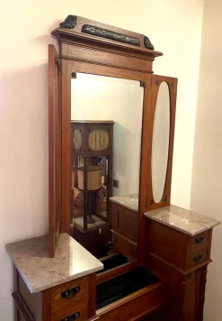 Hot Pamono Art Deco Dressing Table with Mirror and Drawers, 1920s