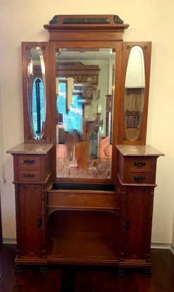Hot Pamono Art Deco Dressing Table with Mirror and Drawers, 1920s
