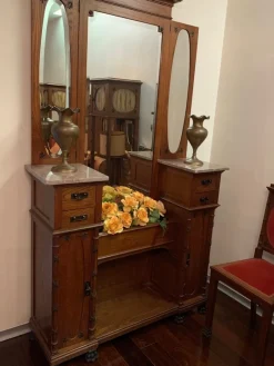 Hot Pamono Art Deco Dressing Table with Mirror and Drawers, 1920s