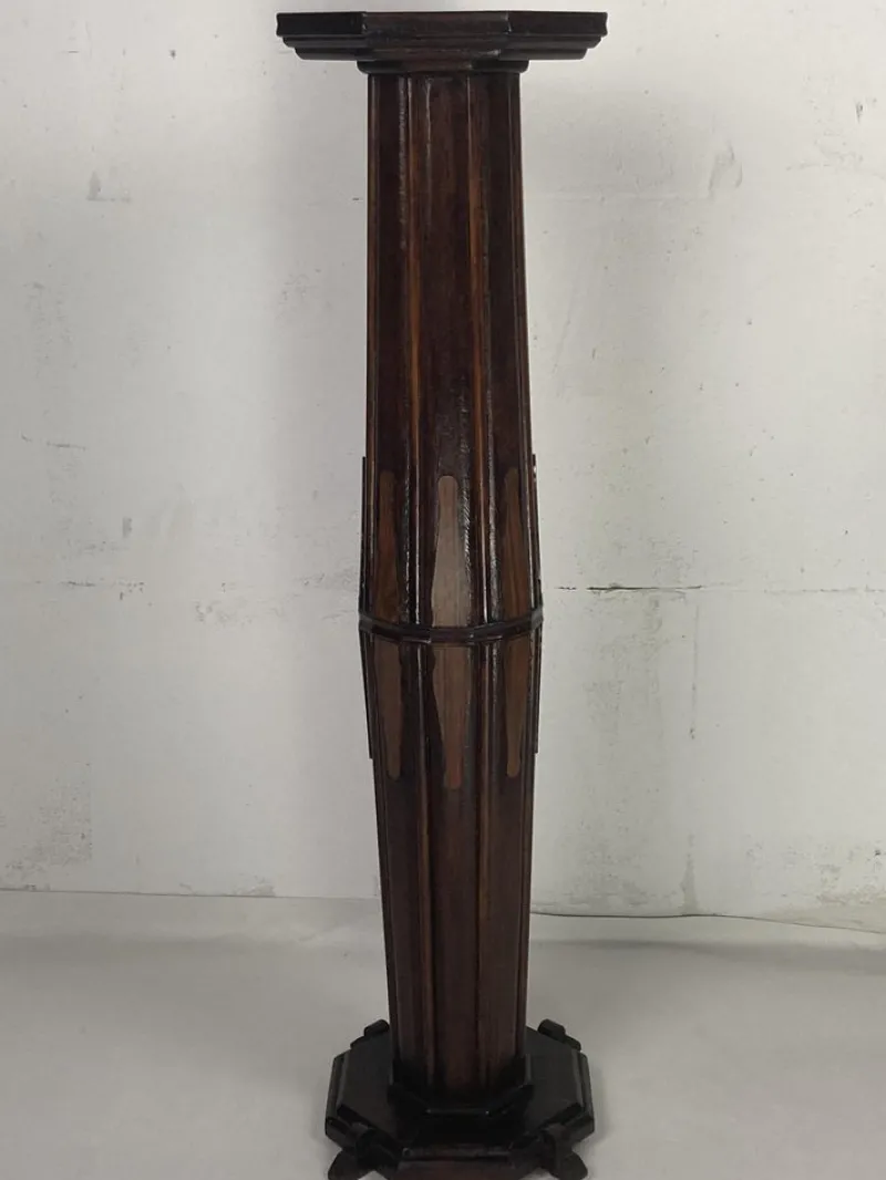 Pamono Art Deco Dutch Amsterdam School Pedestal, 1920s