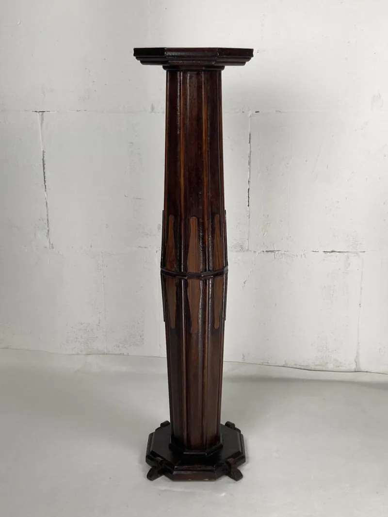 Pamono Art Deco Dutch Amsterdam School Pedestal, 1920s
