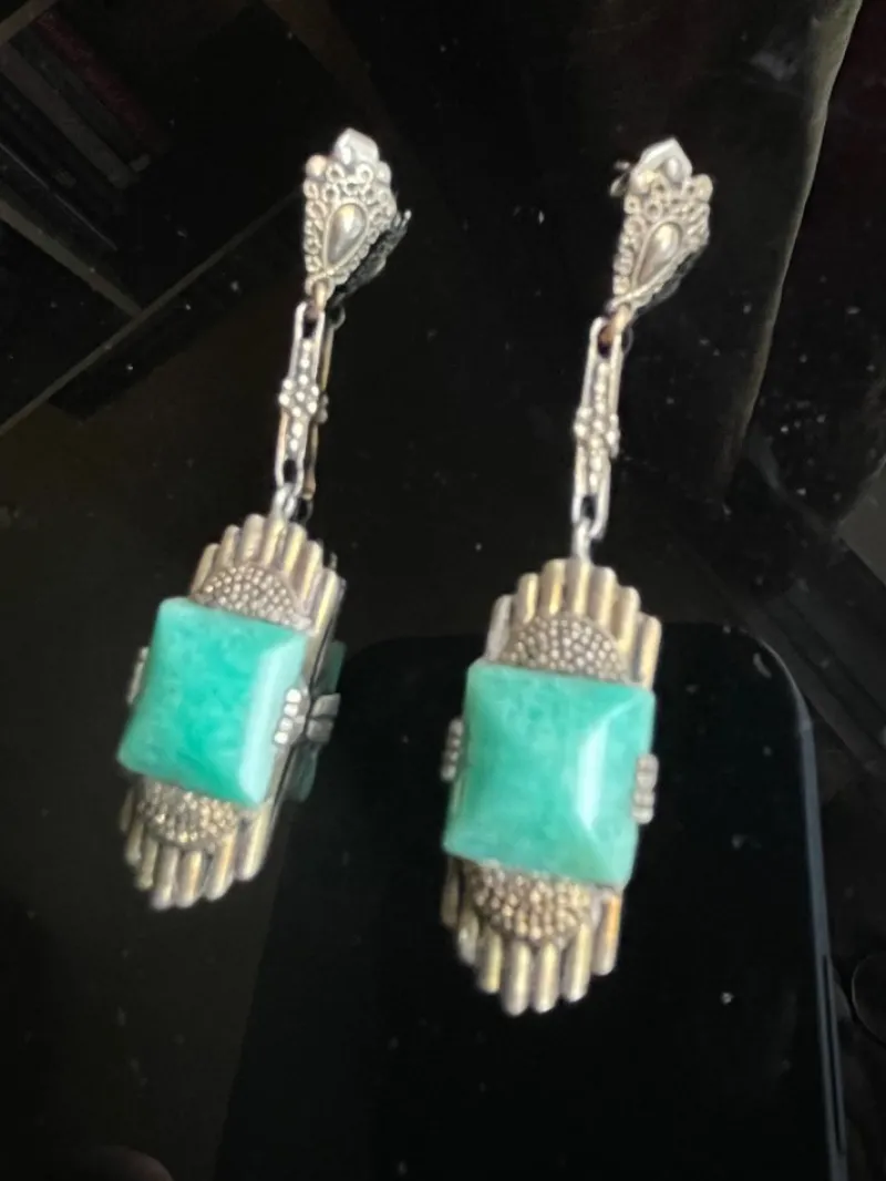 Pamono Art Deco Earrings by Theodor Fahrner, Germany, 1920s, Set of 2> Earrings