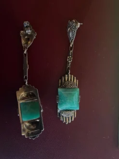 Pamono Art Deco Earrings by Theodor Fahrner, Germany, 1920s, Set of 2><noscript><img width=