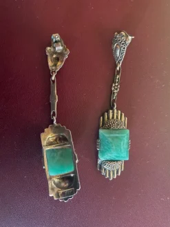Pamono Art Deco Earrings by Theodor Fahrner, Germany, 1920s, Set of 2><noscript><img width=