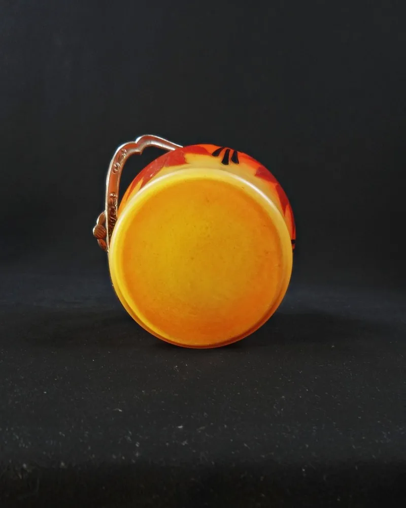 Clearance Pamono Art Deco Enameled and Painted Glass Biscuit Bucket from Legras-Montjoye, 1920