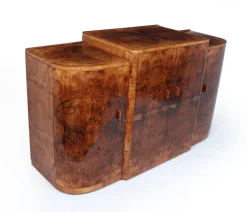 Best Pamono Art Deco English Figured Walnut Sideboard, 1930s