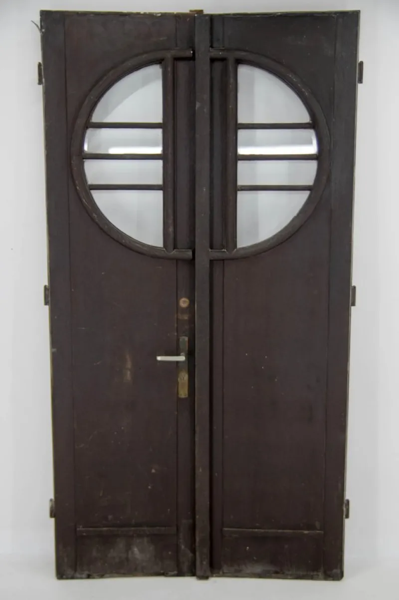 Outlet Pamono Art Deco Entrance Double Doors, 1930s