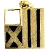 Pamono Art Deco February Wisdom Pisces Flag Charm Pendant in 18 Karat Yellow Gold and Enamel, 1920s> Necklaces