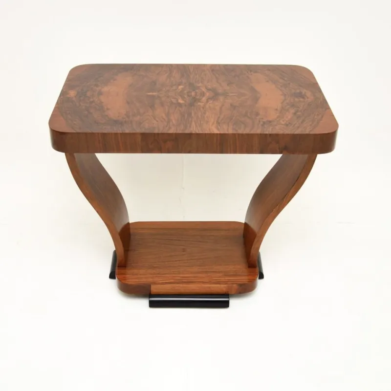 Pamono Art Deco Figured Walnut Occasional Side Table, 1920s> Coffee & Side Tables