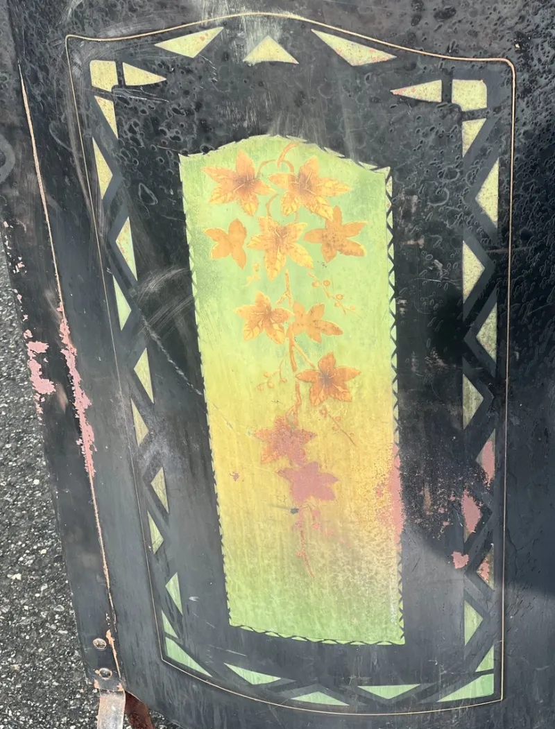Pamono Art Deco Fire Screen in Painted Metal, Early 20th Century> Fireplaces And Mantels