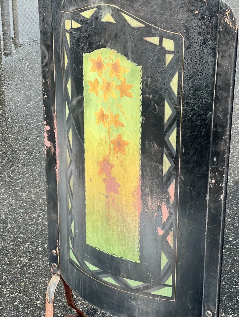 Pamono Art Deco Fire Screen in Painted Metal, Early 20th Century> Fireplaces And Mantels