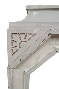 Pamono Art Deco Fireplace in Lacquered Wood with Faux Stone Finish, 1940s><noscript><img width=
