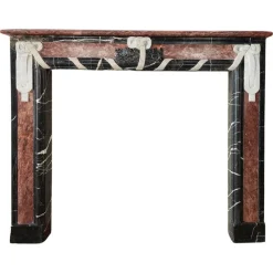Clearance Pamono Art Deco Fireplace in Marble