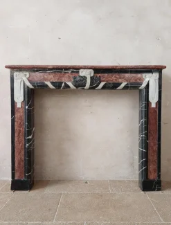 Clearance Pamono Art Deco Fireplace in Marble