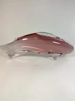 Pamono Art Deco Fish by Miloslav Janků for Železnobrodské Glassworks (Zbs), 1960s> Glassware