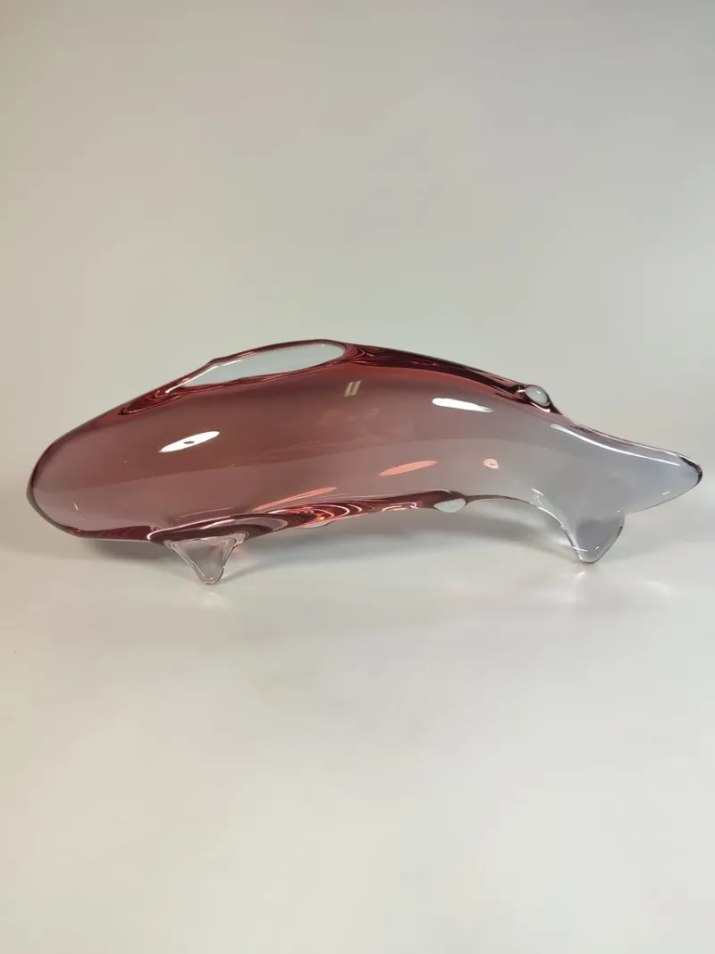 Pamono Art Deco Fish by Miloslav Janků for Železnobrodské Glassworks (Zbs), 1960s> Glassware