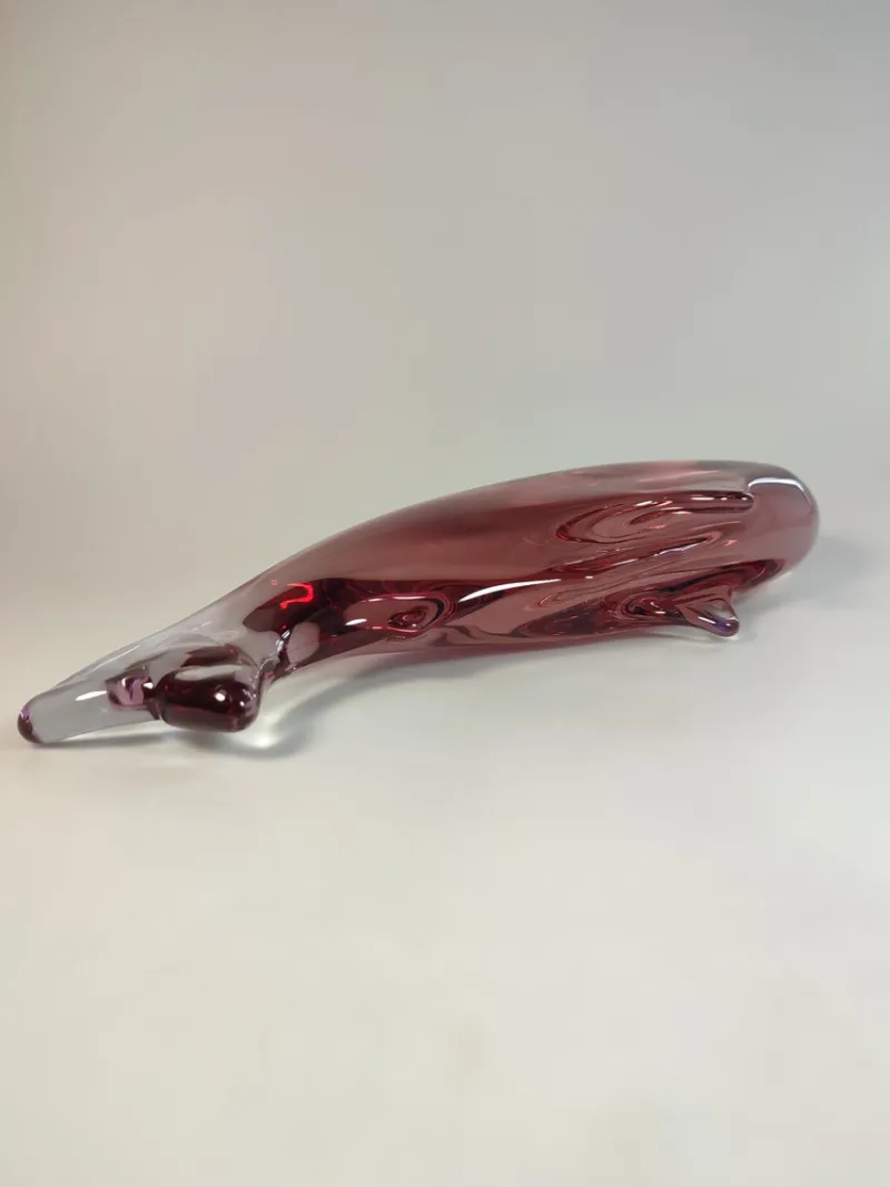 Pamono Art Deco Fish by Miloslav Janků for Železnobrodské Glassworks (Zbs), 1960s> Glassware
