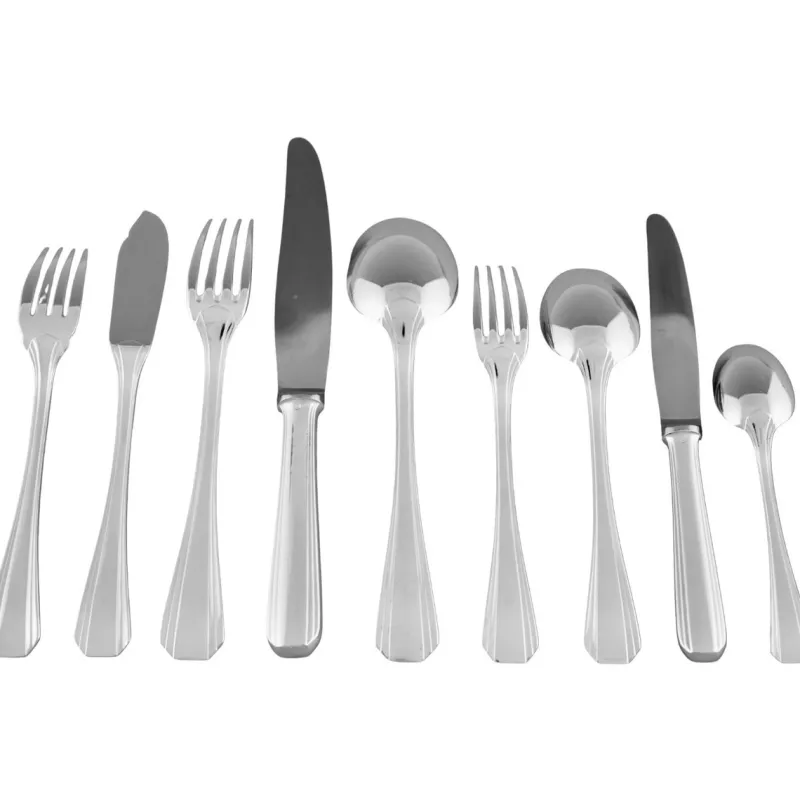 Pamono Art Deco Flatware Set by Luc Lanel for Christofle, 1936, Set of 117