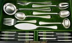 Pamono Art Deco Flatware Set by Luc Lanel for Christofle, 1936, Set of 117
