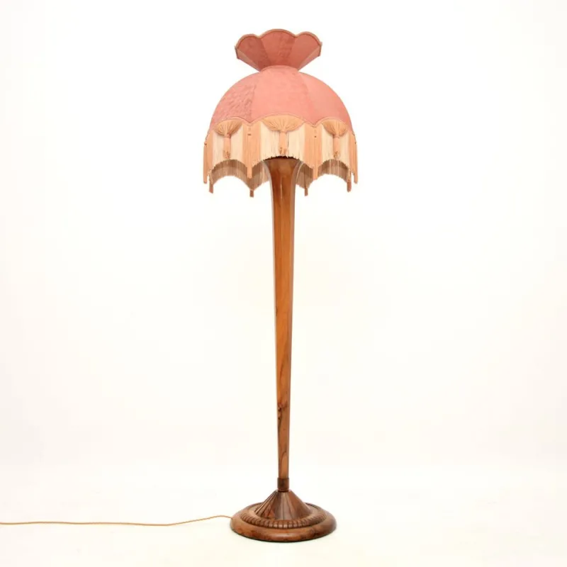 Hot Pamono Art Deco Floor Lamp in Walnut, 1920s