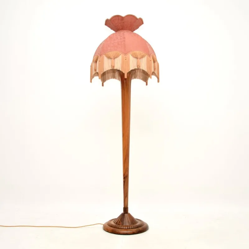 Hot Pamono Art Deco Floor Lamp in Walnut, 1920s