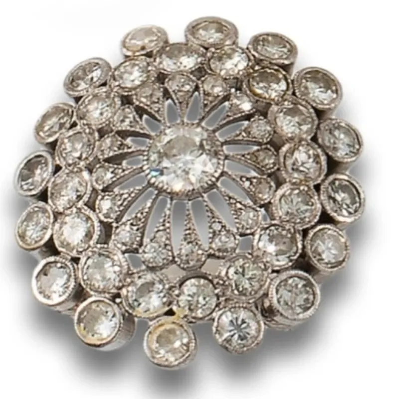 Outlet Pamono Art Deco Floral Diamond Ring, 1915