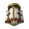 Discount Pamono Art Deco Flush Mount with Geometric Pattern, 1930s