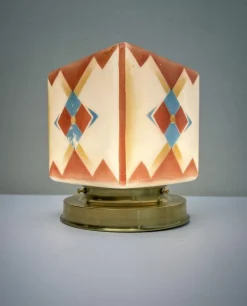 Discount Pamono Art Deco Flush Mount with Geometric Pattern, 1930s