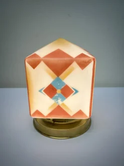 Discount Pamono Art Deco Flush Mount with Geometric Pattern, 1930s
