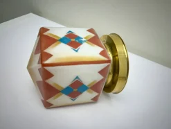 Discount Pamono Art Deco Flush Mount with Geometric Pattern, 1930s