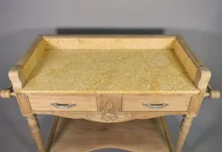 Pamono Art Deco French Bleached Oak Washstand, 1920s><noscript><img width=