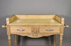 Pamono Art Deco French Bleached Oak Washstand, 1920s><noscript><img width=