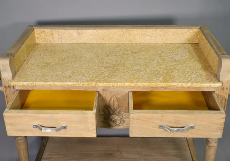 Pamono Art Deco French Bleached Oak Washstand, 1920s> Dressing Tables