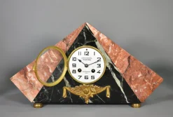 Pamono Art Deco French Clock Set by Comptoir General, M Schnerb, Paris, 1920s, Set of 3><noscript><img width=