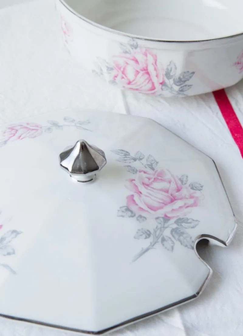 Hot Pamono Art Deco French Limoges Porcelain Dishes, 1930s, Set of 15
