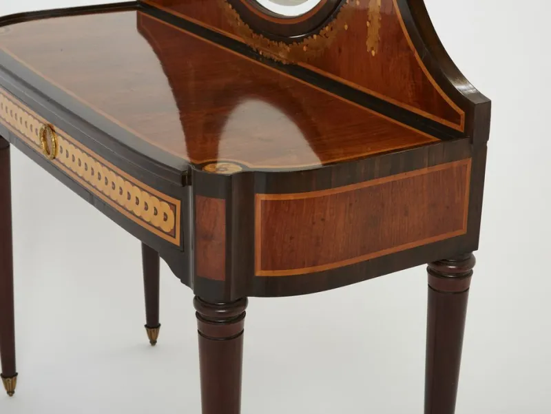 Pamono Art Deco French Marquetry Vanity attributed to Maurice Dufrene, 1920s> Console Tables