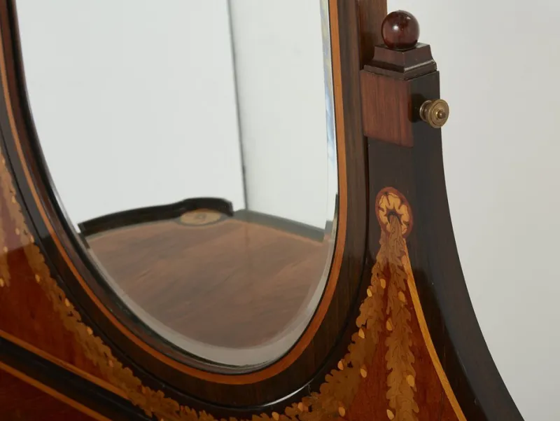 Pamono Art Deco French Marquetry Vanity attributed to Maurice Dufrene, 1920s> Console Tables