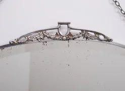 Pamono Art Deco French Oval Shaped Mirror, 1930s> Mirrors