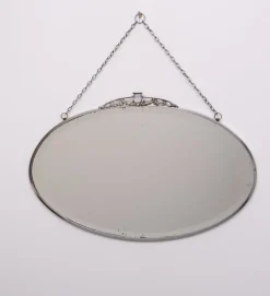 Pamono Art Deco French Oval Shaped Mirror, 1930s><noscript><img width=
