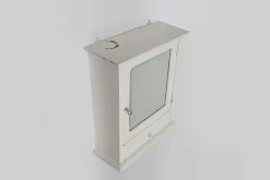 Pamono Art Deco French White Oak Mirrored Medicine Cabinet, 1920s><noscript><img width=