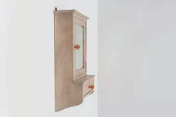 Pamono Art Deco French Wooden Medicine Cabinet with Mirror, 1920s><noscript><img width=