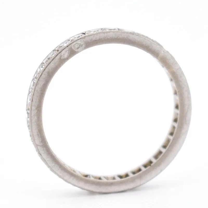 New Pamono Art Deco Full Circle Diamond Wedding Band, 20th Century