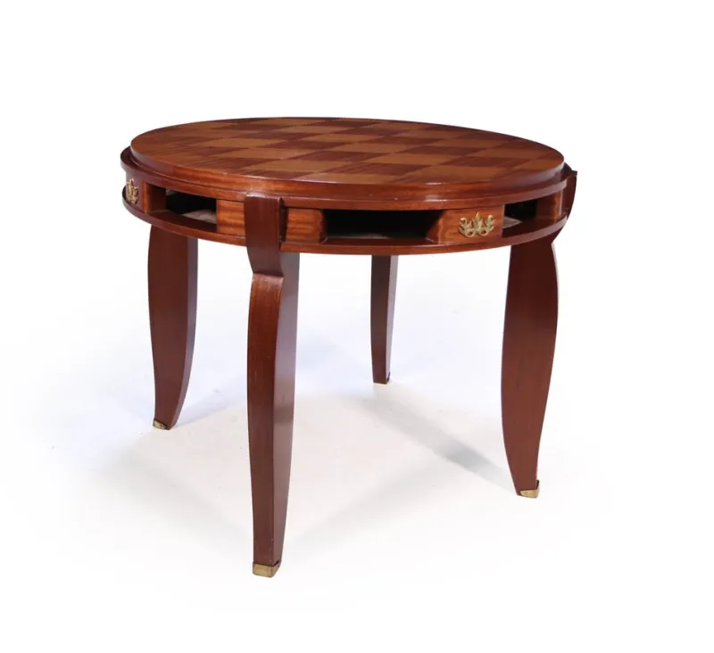 Online Pamono Art Deco Games Table by Jules Leleu, 1940s