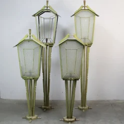 Online Pamono Art Deco Garden Lamp Game, 1930s, Set of 4